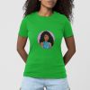 afro-girl-female-tshirt-green