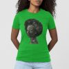 afro-lady-female-tshirt-green
