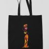 african-woman-totebag-black
